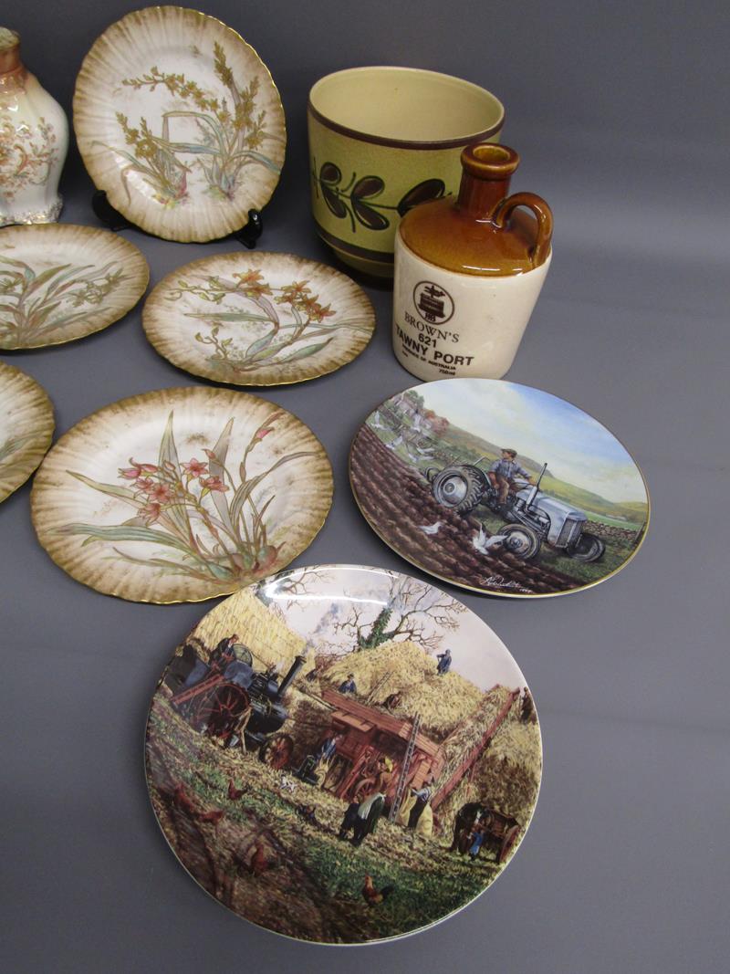 Collection of ceramics includes Doulton Burslem ware plates, Brown's Tawny port bottle, Sevres - Image 4 of 4