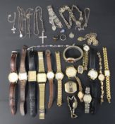 Selection of dress watches & silver jewellery (approx. 2.95ozt)