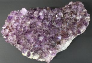 Large amethyst crystal geode cluster, approx. 32cm x 21cm, wt 5.85kg