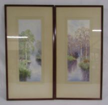 Pair of Will Outhwaite watercolours approx. 57.5cm x 29.5cm