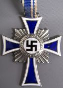 German decoration 'The Mother's Cross' Second Class - silver being awarded to mothers bearing 6-7