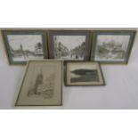 Prints of Louth, Louth embroidery and Rab Wood 1952 photograph