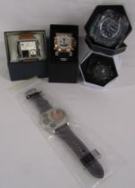 5 cased men's watches - Oulm 1349 - Multi time sport watch 8145 - Infantry Co Ltd - Smael 1376C