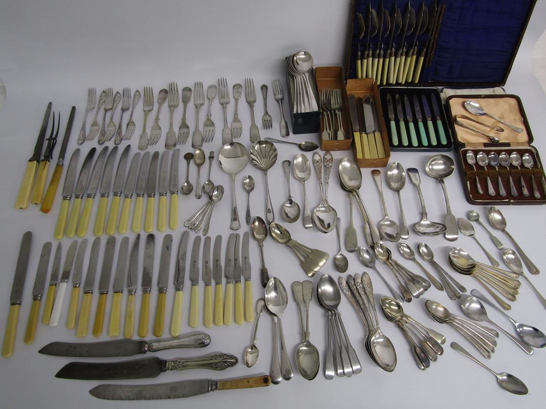 Collection of silver plated cutlery