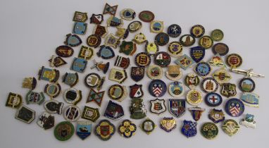 Collection of Bowling Club pin badges mostly H.W Miller Ltd
