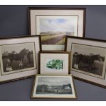 Limited edition Spencer Coleman pencil signed print 'The Ploughing Match' 188/500, GH Parsons 1914
