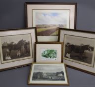 Limited edition Spencer Coleman pencil signed print 'The Ploughing Match' 188/500, GH Parsons 1914