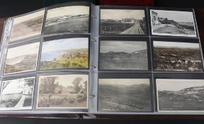 Album of approximately 292 postcards depicting English golf courses, in alphabetical order M - Y -