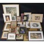 After Baxter,Lovers Letter Box 1860, lithographic print & large selection of framed Baxter prints