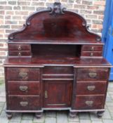 Victorian stained pine chiffonier W 137cm D 47cm Ht 155cm