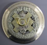 Highland Light Infantry Victorian militia officer's plaid brooch