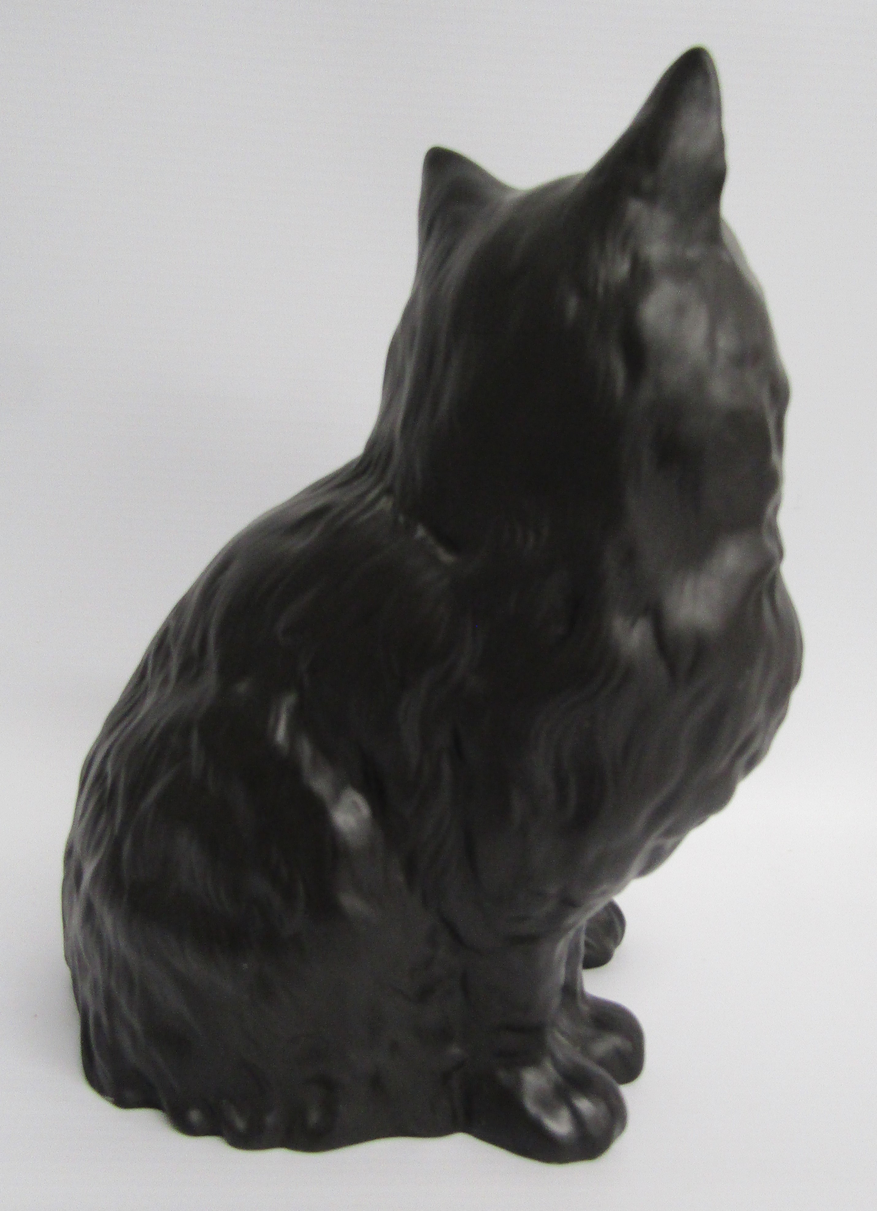 Matt black Beswick Persian cat 1867 and Beswick Shire horse - Image 5 of 11