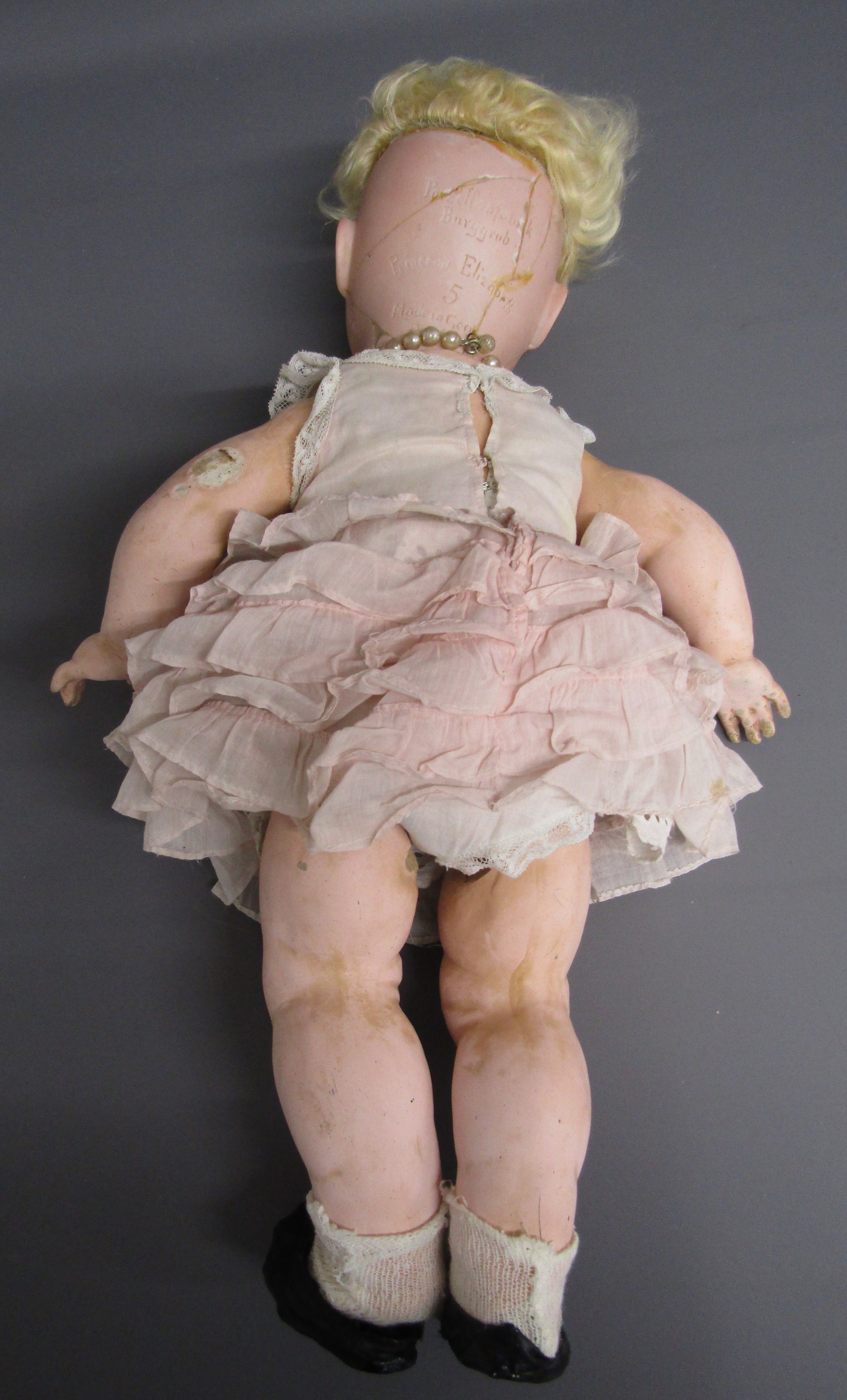Schoenau and Hoffmeister bisque head 'Princess Elizabeth' doll with original frilly dress and - Image 8 of 8