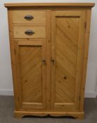 Pine cabinet, H 151cm x W 96cm x D 48cm