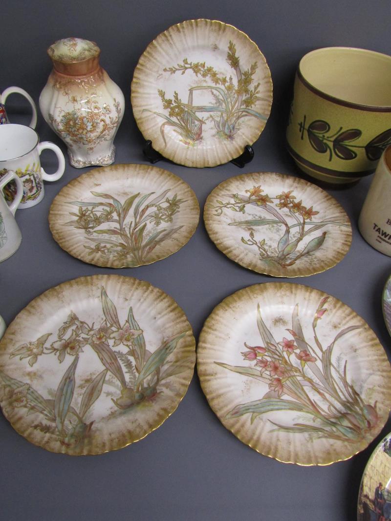 Collection of ceramics includes Doulton Burslem ware plates, Brown's Tawny port bottle, Sevres - Image 3 of 4