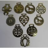 Selection of old horse brasses