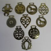 Selection of old horse brasses