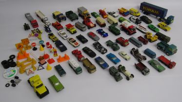 Collection of diecast and other cars, includes Lesney, Matchbox etc