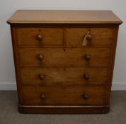 Victorian mahogany chest of drawers - approx. L 106cm x W 49cm x H 102cm