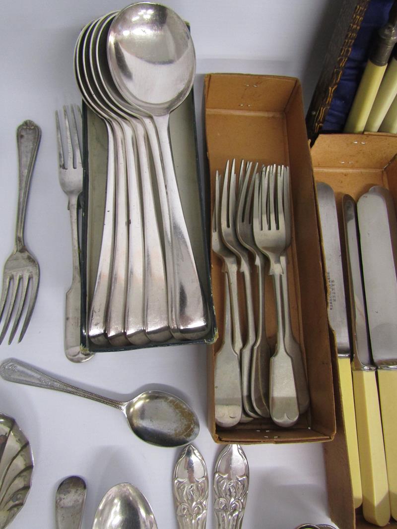Collection of silver plated cutlery - Image 6 of 8