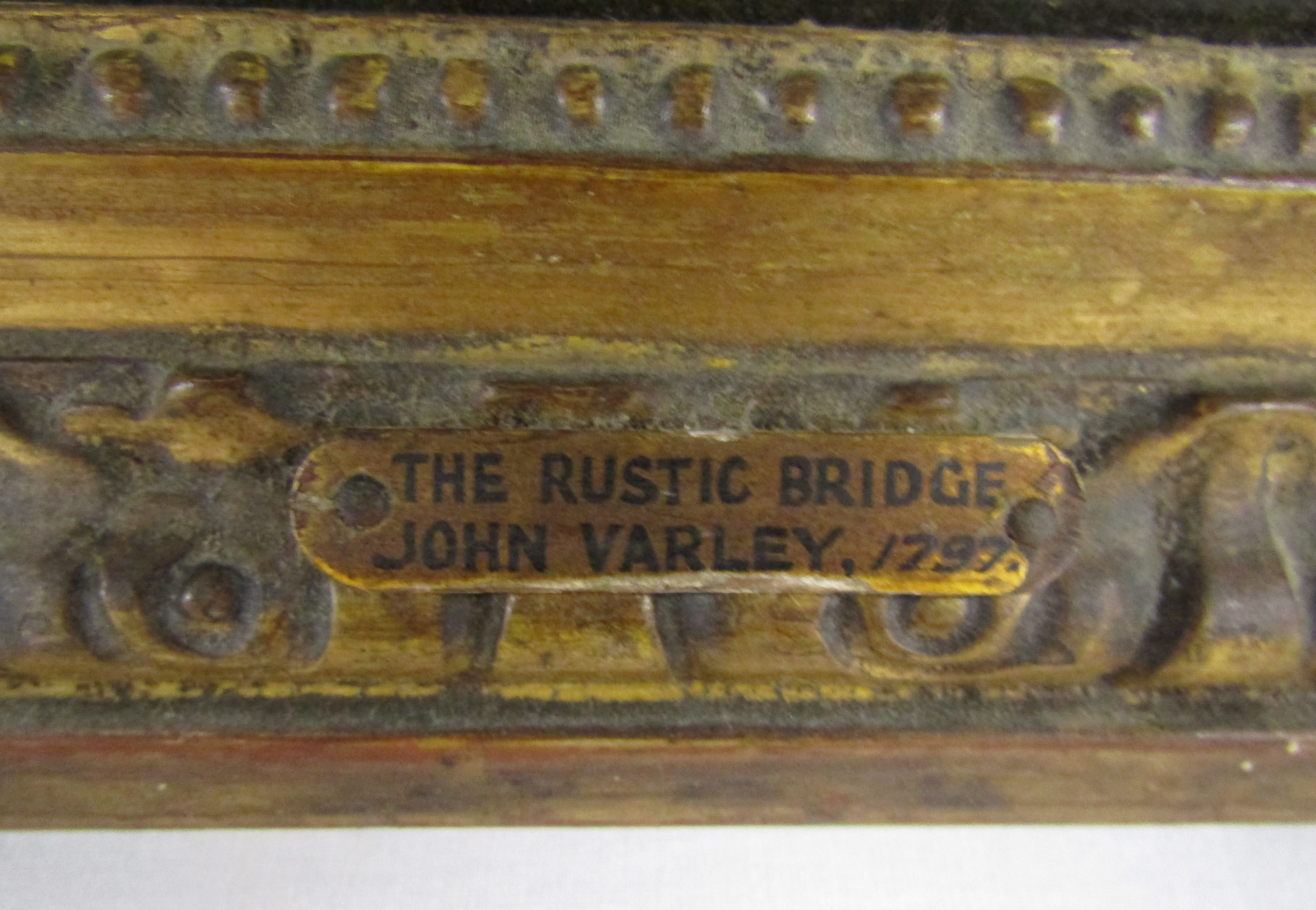 'The Rustic Bridge'  - John Varley - 1797 - oil on canvas - approx. 54.5cm x 46cm - Image 3 of 6