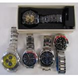 5 men's watches - boxed automatic Lavaredo 16610 - Winner automatic (cw) -Pulsar Chronograph 7T62-