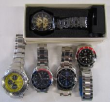 5 men's watches - boxed automatic Lavaredo 16610 - Winner automatic (cw) -Pulsar Chronograph 7T62-