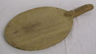 Robert Thompson of Kilburn Mouseman cheese board - approx. 8.5cm x 38cm