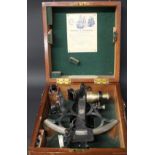 Henry Hughes & Son sextant, numbered 51904, with examination certificate by Cooke of Hull dated 15.