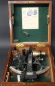 Henry Hughes & Son sextant, numbered 51904, with examination certificate by Cooke of Hull dated 15.