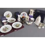 William Edwards 100th anniversary WW1 mug, Royal Albert collector plates 'The Woodland Bird