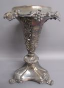 Large silver plate vase - needs attention