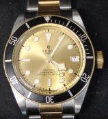 Gents Tudor Black Bay Chronometer stainless steel wristwatch, champagne dial, serial number 9135709,