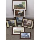 Collection of Locomotive prints includes Brian '95 LNER 2509 & '87 Mallard - Chris Woods 'The