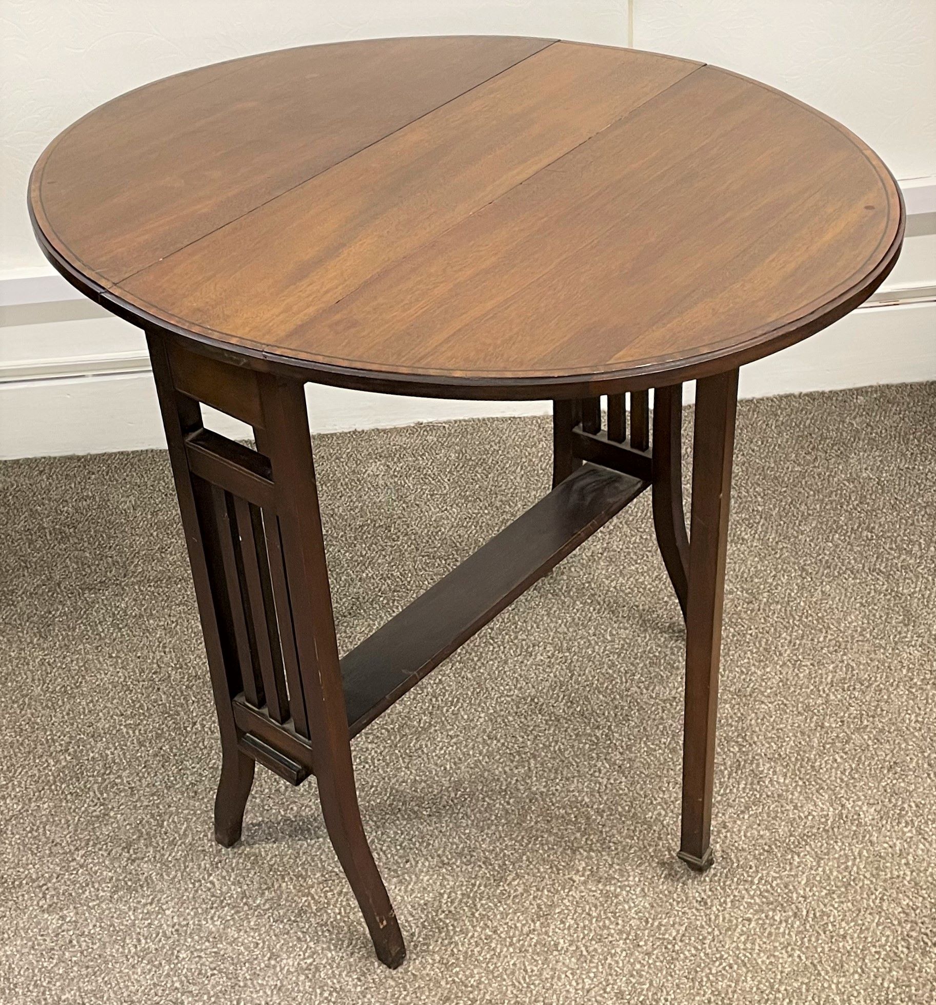 Late Victorian Sutherland table L 81cm W 76cm - Image 2 of 3