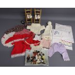 Collection of Sasha doll clothes, catalogue No17, do it yourself dress with pattern and material