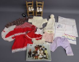 Collection of Sasha doll clothes, catalogue No17, do it yourself dress with pattern and material