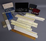 Riefler A16, Staedtler Mars and Precision 23886 draughtsman sets, The LS Starrett Co No230 and