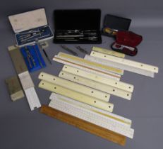 Riefler A16, Staedtler Mars and Precision 23886 draughtsman sets, The LS Starrett Co No230 and