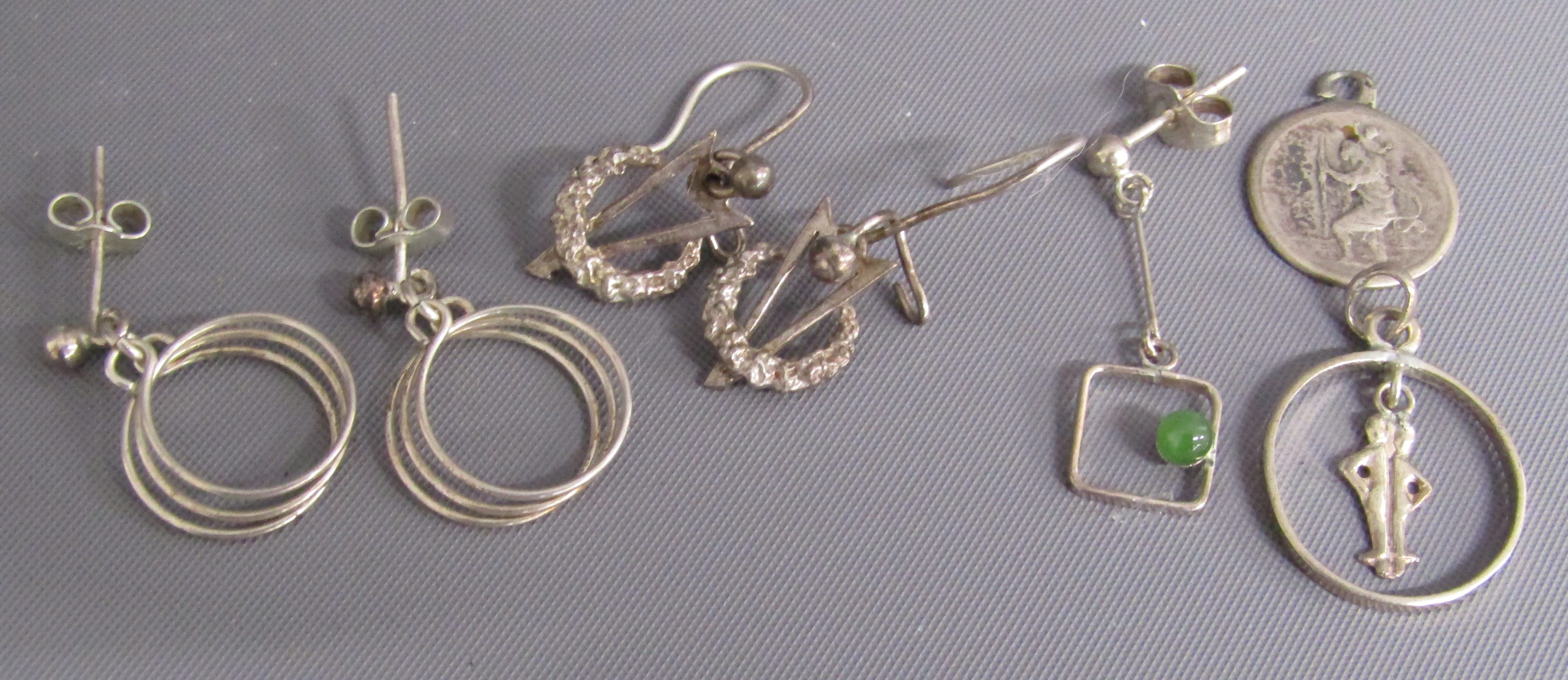 H.J Darracott silver pocket watch, silver bracelet with Paris pendant, silver ingot with white metal - Image 2 of 8