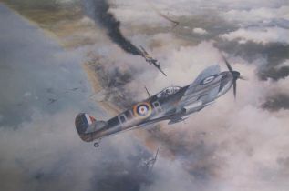 'Victory over Dunkirk' Robert Taylor pencil signed print with accompanying Bob Stanford-Tuck