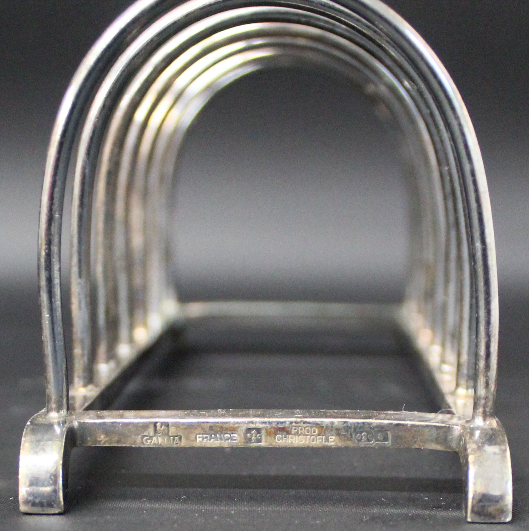 Christofle French Gallia (1934-1985) white metal six division toast rack - Image 2 of 2