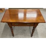 Victorian mahogany side table 90cm by 51cm Ht 86cm