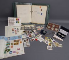 Stamp collection along with H.M. Queen Elizabeth The Queen Mother 80th Birthday coin set, 2012 £5