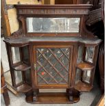 Early 20th century mahogany display corner cupboard