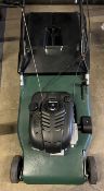 Large Hayter Harrier 56 petrol lawn mower with instruction manual