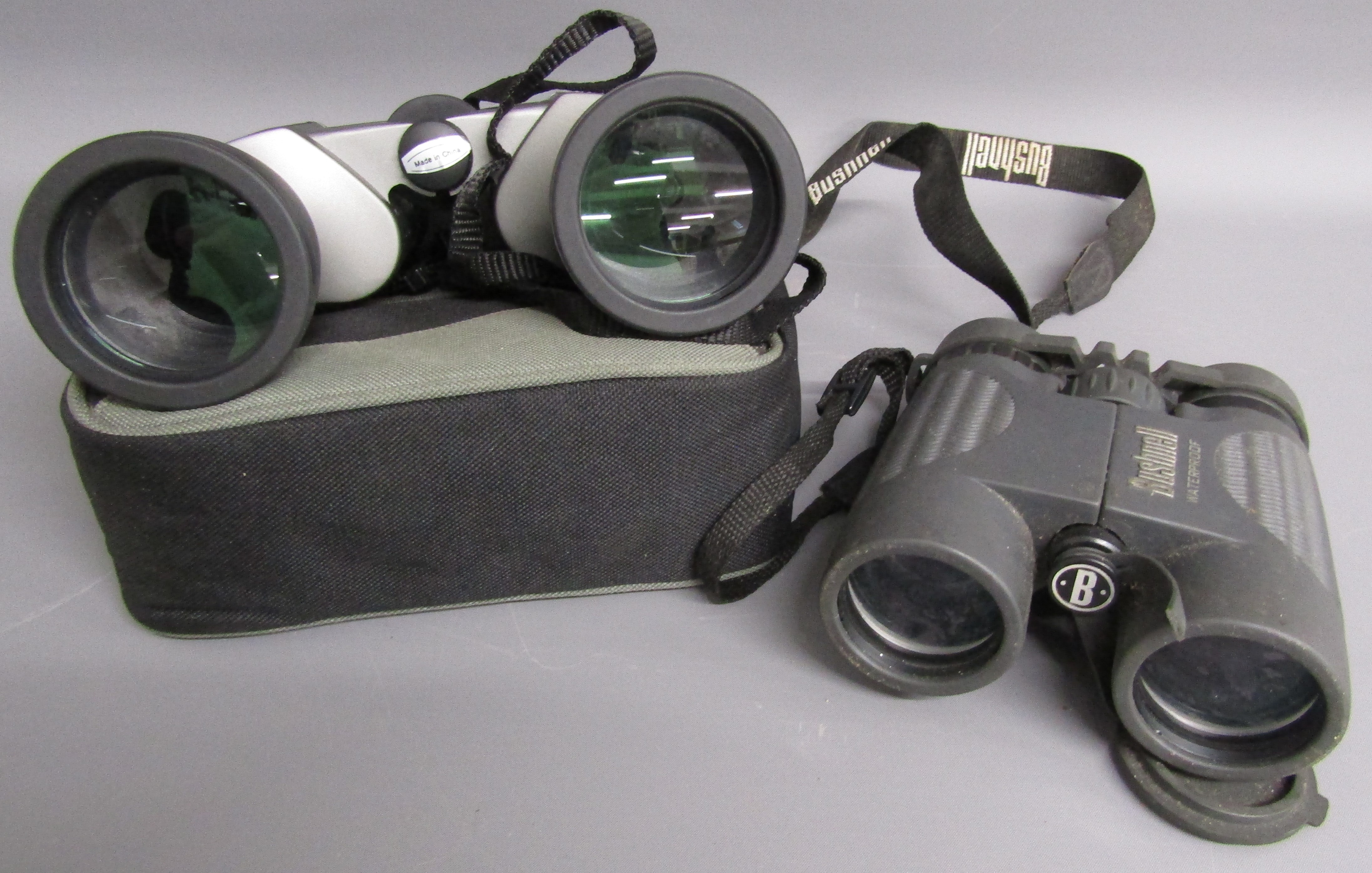 Bushnell H2O waterproof 10x42 binoculars and Centon 10x50 Field 7 binoculars