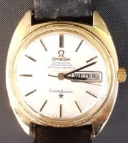 Gents steel & gold plated Omega Constellation automatic chronometer wristwatch with day / date