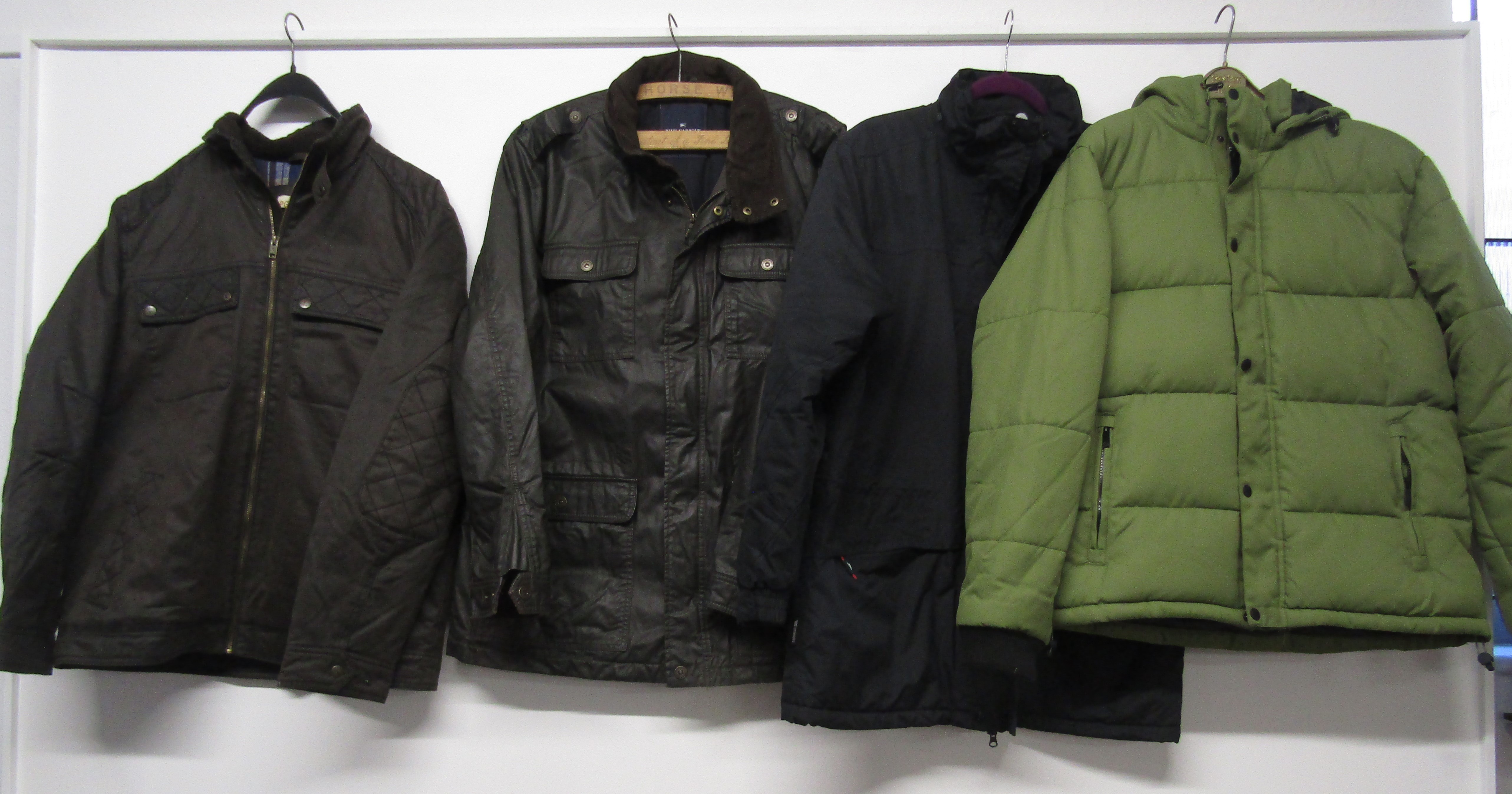 4 men's jackets PG Field heritage (L), M&S Blue Harbour, Trespass (M) and Regatta (M)