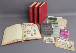 World stamp collection spread over 4 Simplex medium stamp albums - album 4 Isles empty - also